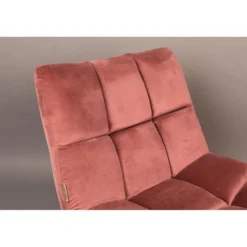Lounge stoel bar fluweel oud roze