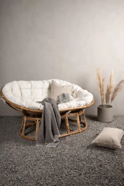 Loungestoel Carina - met zitkussen Gebroken wit