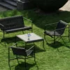 Loungestoel Palissade Cord laag anthracite