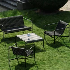 Loungestoel Palissade Cord laag anthracite