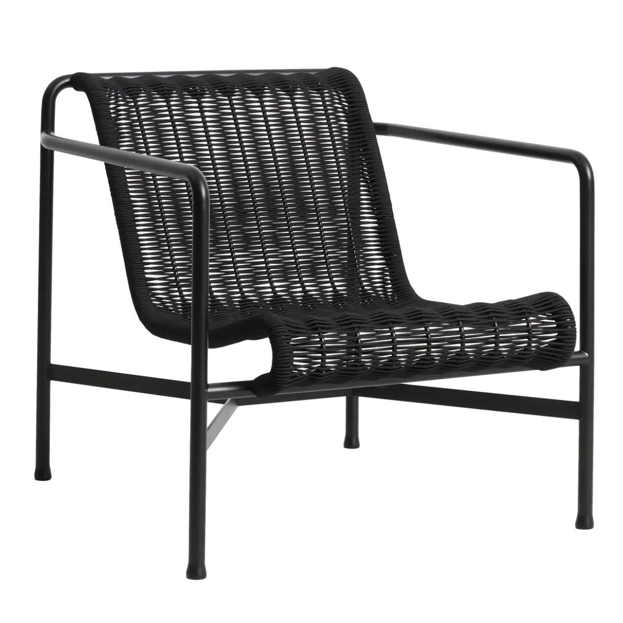 Loungestoel Palissade Cord laag anthracite