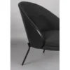 Lounge stoel rodin bouclé zwart