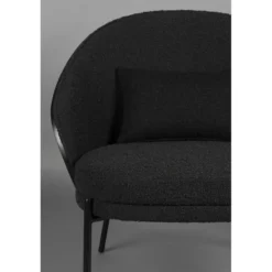 Lounge stoel rodin bouclé zwart