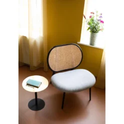 Lounge stoel spike naturel/grijs