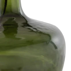 Luma tafellamp glas groen/kap naturel