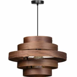 LUXA HANGLAMP 5-RINGS WALNOOT