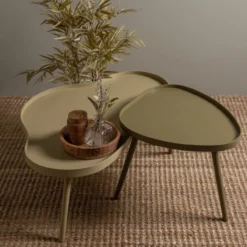 Mae bijzettafel organisch mdf/grenen sepia