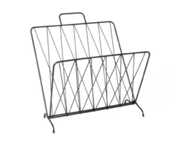 Magazine rack Diamond Raster metal matt black