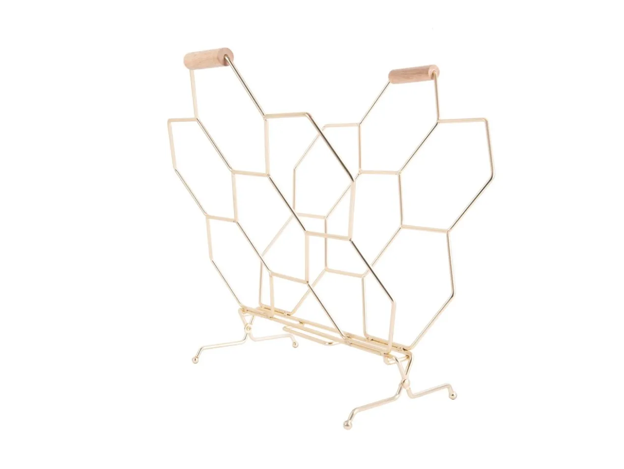 Magazine rack Honeycomb gold plated