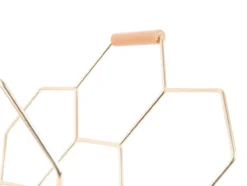 Magazine rack Honeycomb gold plated