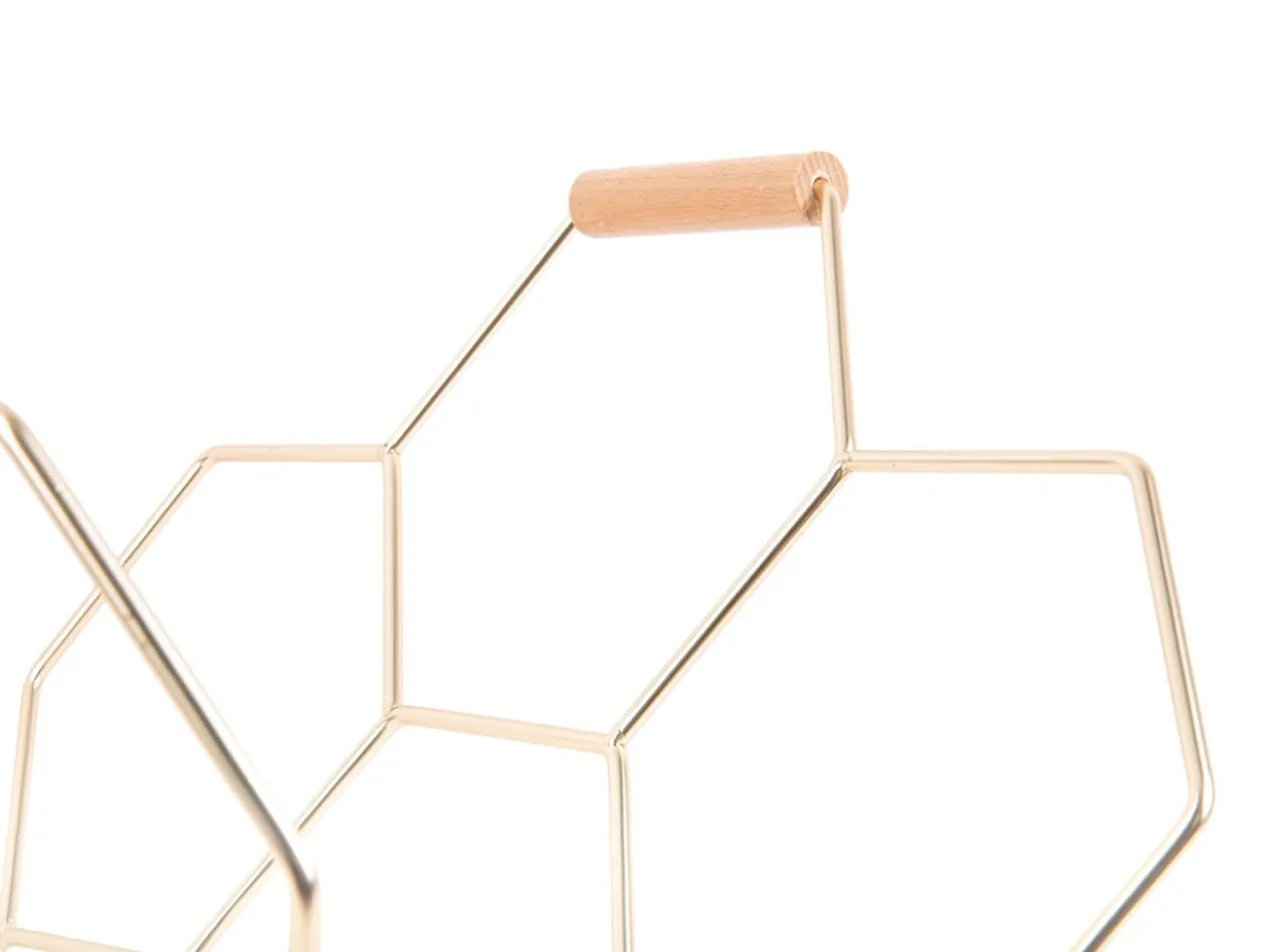 Magazine rack Honeycomb gold plated