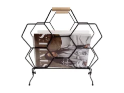 Magazine rack Honeycomb matt black