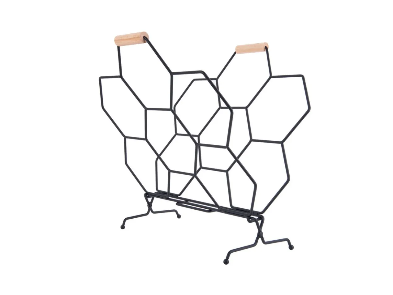 Magazine rack Honeycomb matt black