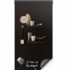 Magneetbehang basic zwart whiteboard 120x250 cm