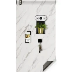Magneetbehang luxe interieurdessin marmer wit 50x250