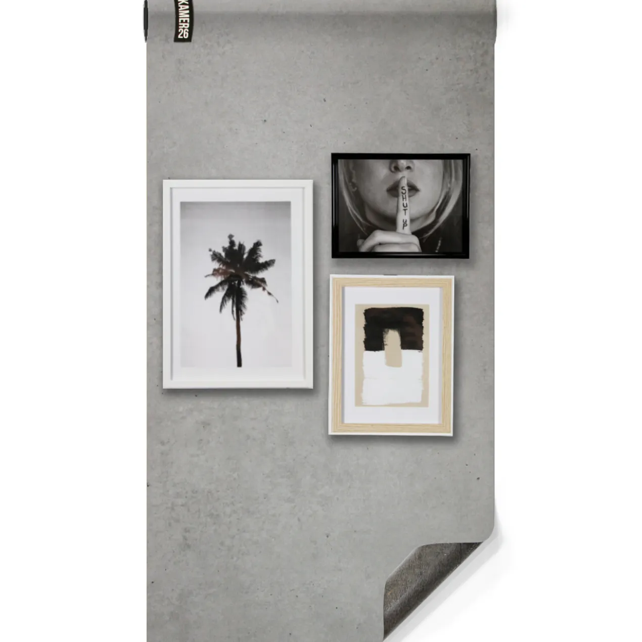 Magneetbehang luxe interieurdessin betongrijs 100x250