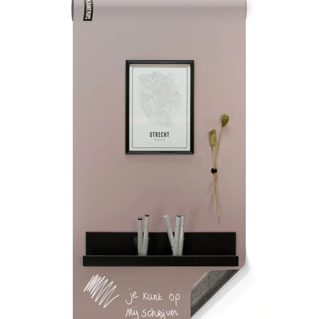 Magneetbehang luxe krijtbord heartwood 50x250 cm