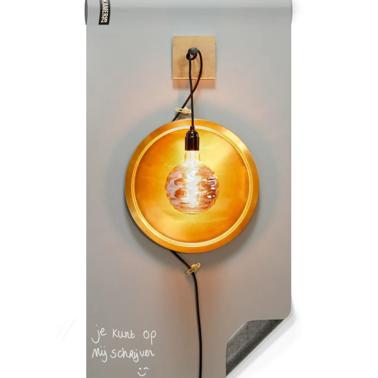 Magneetbehang luxekrijtbord groengrijs 50x250cm