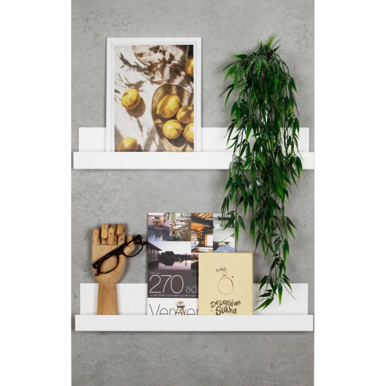 Magneetbord dessin – beton grijs 60x100 cm