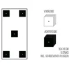 Magneetbord dessin - marmer wit 60x140 cm