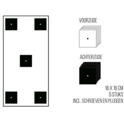 Magneetbord dessin - marmer wit 60x140 cm