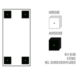 Magneetbord mat – krijtbord oudzwart 60x100 cm