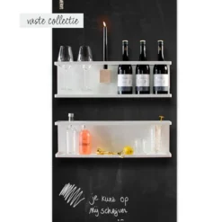 Magneetbord mat – krijtbord oudzwart 60x100 cm