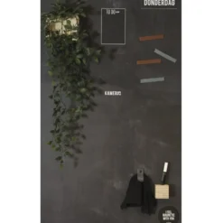 Magneetbord mat – krijtbord oudzwart 60x100 cm