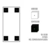 Magneetbord mat - krijtbord wit 60x100 cm