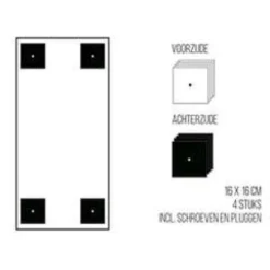 Magneetbord mat - krijtbord wit 60x100 cm