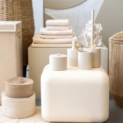 Mand Boas warm beige - set van 2