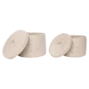 Manden Camille - met deksel - set van 2 Beige