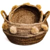 Mand waterhyacint bananenblad met pompoenen Large