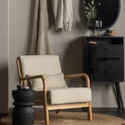 Mark fauteuil geweven stof naturel