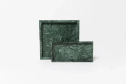 Marmer dienblad met rand tray 15x30cm groen