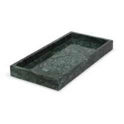 Marmer dienblad met rand tray 15x30cm groen