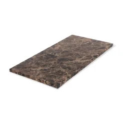 Marmer dienblad rechthoek L bruin 20x40cm