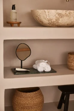 Marmer dienblad rechthoek L groen 20x40cm