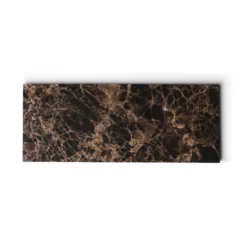Marmer dienblad rechthoek S bruin 10x25cm