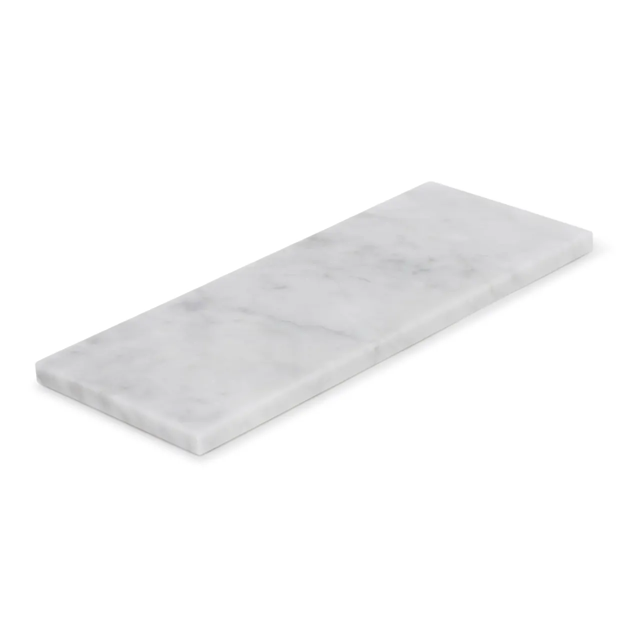 Marmer dienblad rechthoek S wit 10x25cm