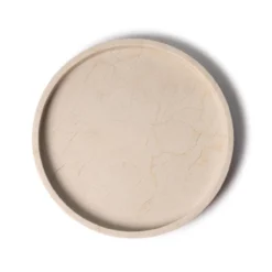 Marmer dienblad rond met rand Ø30cm beige