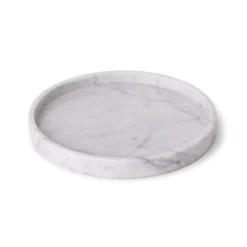 Marmer dienblad rond met rand tray Ø30cm wit