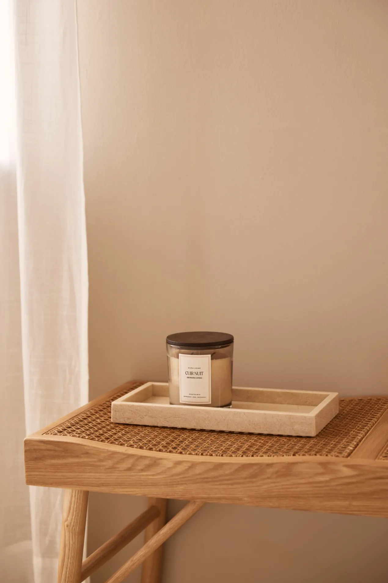 Marmer dienblad tray 15x30cm beige