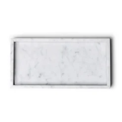 Marmer dienblad tray 15x30cm wit