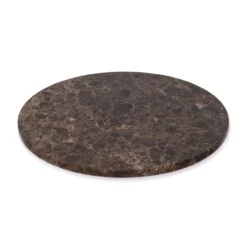 Marmer rond dienblad Ø30cm bruin