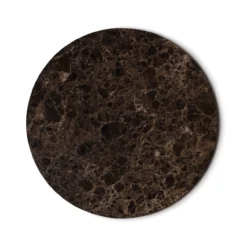 Marmer rond dienblad Ø30cm bruin