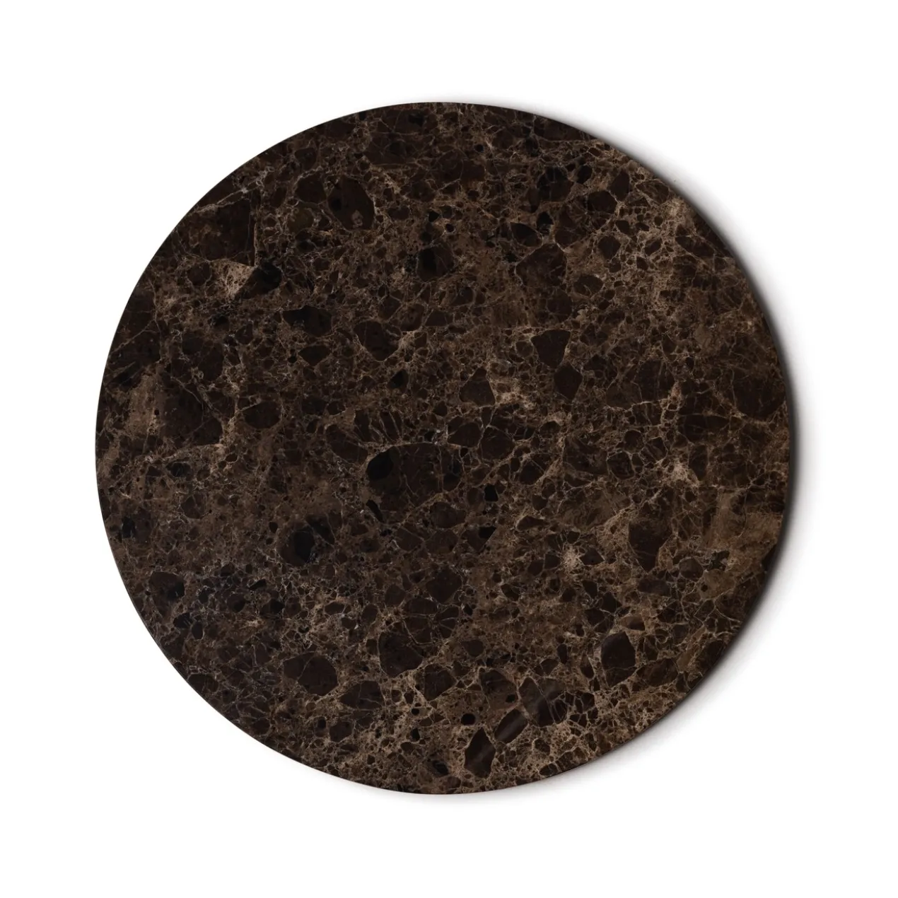 Marmer rond dienblad Ø30cm bruin
