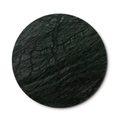 Marmer rond dienblad Ø30cm groen