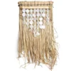 Mat Alang Alang met witte Capiz schelpen hanger