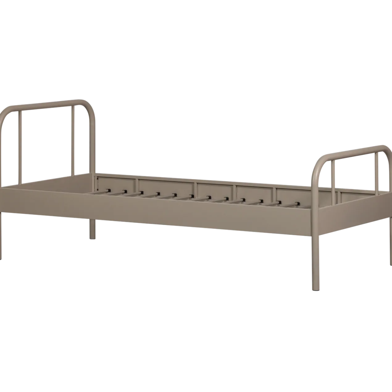 Mata 1-persoons bed metaal zand 90x200 cm